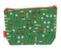 Golf toiletry bag with sports design showing washable lining and zip detail