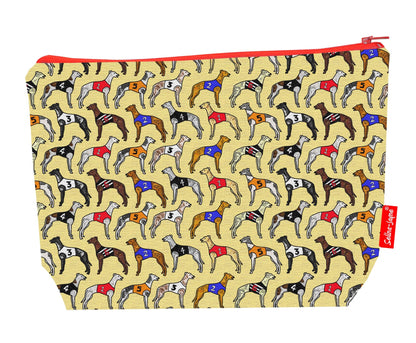 Premium greyhounds wash bag with practical 29cm size and vibrant HD print