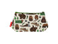 Grizzly Bears cosmetic bag with majestic wildlife illustration on durable polyester fabric with colour-coordinated zipper