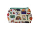 Guinea Pigs cosmetic bag with adorable pet illustration on durable polyester fabric with colour-coordinated zipper