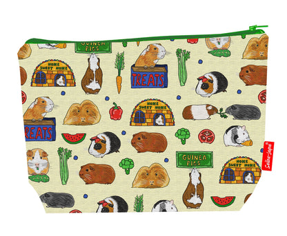 Premium guinea pigs wash bag with practical 29cm size and vibrant HD print