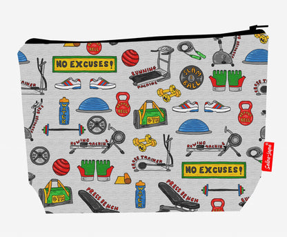 Premium gym wash bag with practical 29cm size and vibrant HD print