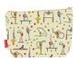 Gymnastics toiletry bag with sports design showing washable lining and zip detail