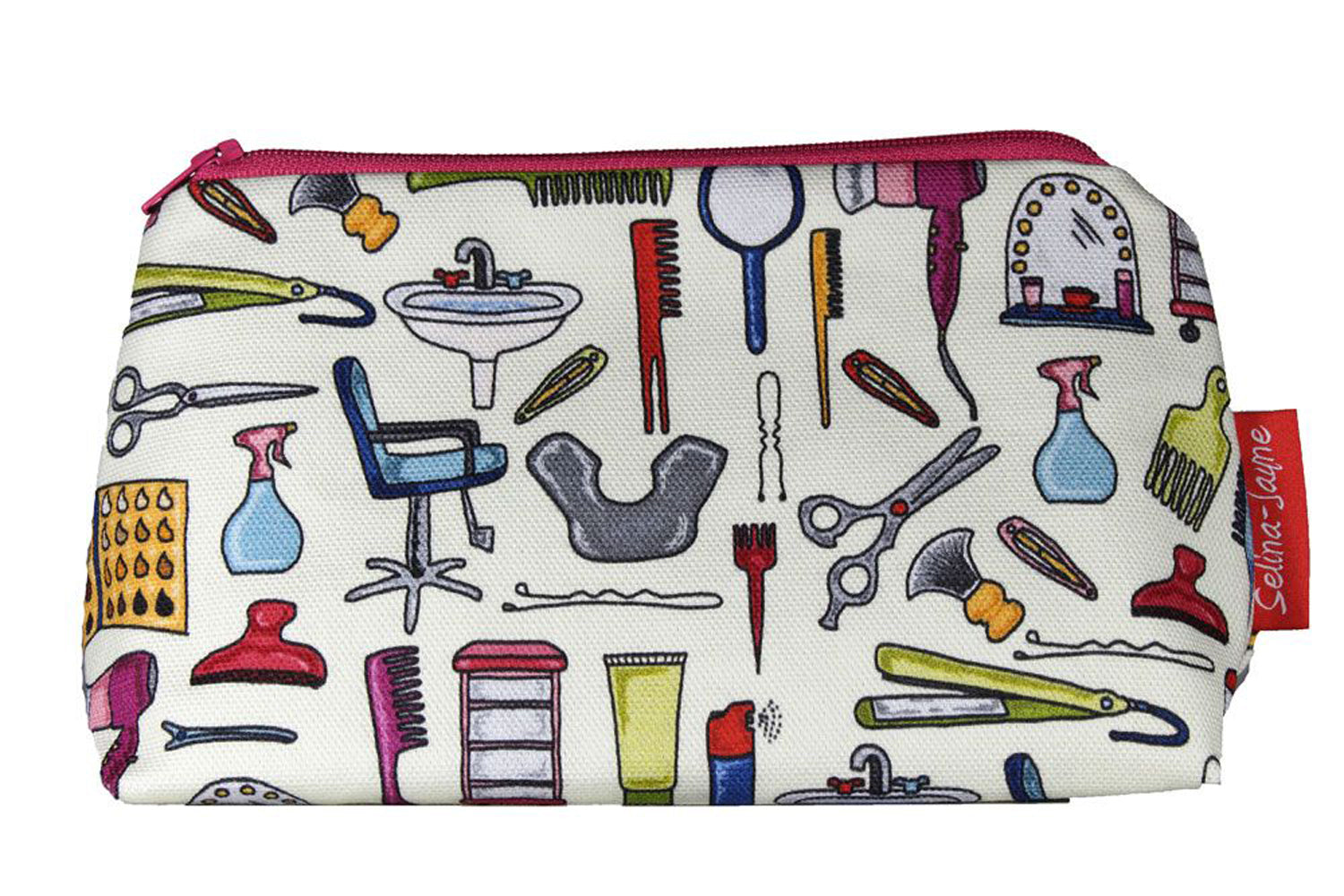 Premium Hairdressing makeup bag featuring wipe-clean lining and colourfast HD print, perfect hairdresser gift