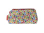 Hearts cosmetic bag with romantic love illustration on durable polyester fabric with colour-coordinated zipper