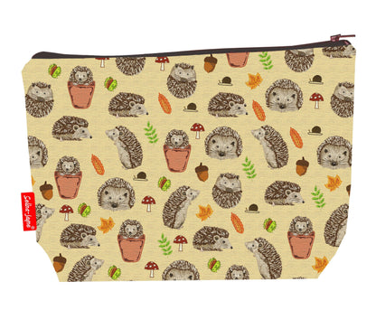 Hedgehogs toiletry bag with vibrant HD print and washable lining by Selina-Jayne Designs