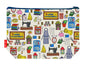 Home Economics toiletry bag with vibrant HD print and washable lining by Selina-Jayne Designs