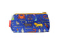 Horoscope cosmetic bag with astrology-themed illustration on durable polyester fabric with colour-coordinated zipper