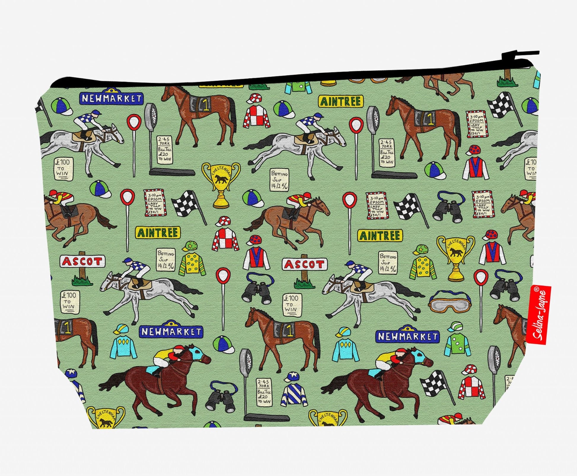 Premium 29cm equestrian wash bag perfect for racing enthusiasts
