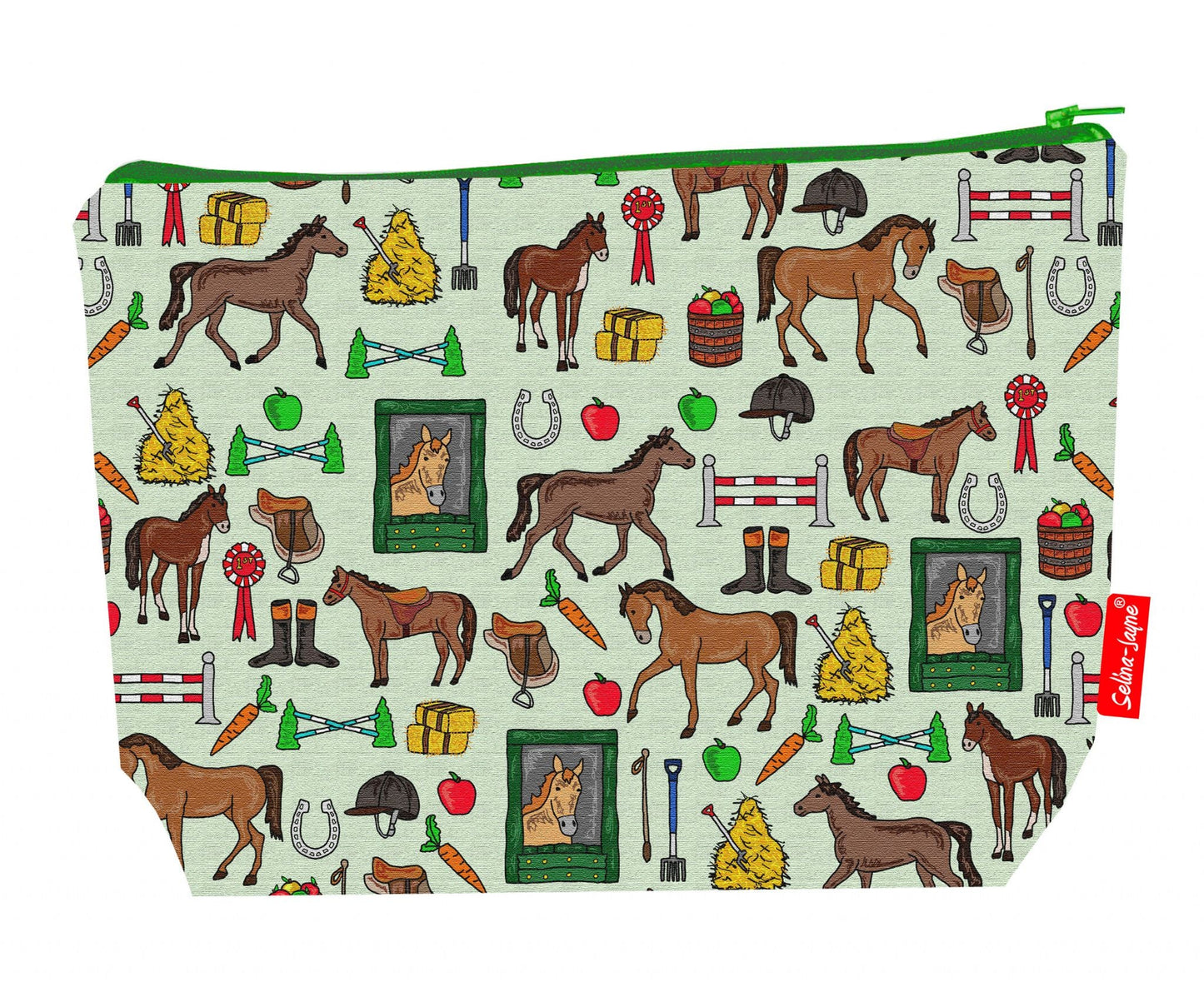 Premium 29cm equestrian wash bag perfect for horse lovers