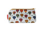 Hot Air Balloons cosmetic bag with whimsical travel illustration on durable polyester fabric with colour-coordinated zipper