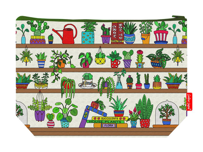 House plants toiletry bag with vibrant HD print and washable lining by Selina-Jayne Designs