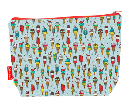 Ice cream toiletry bag with vibrant HD print and washable lining by Selina-Jayne Designs