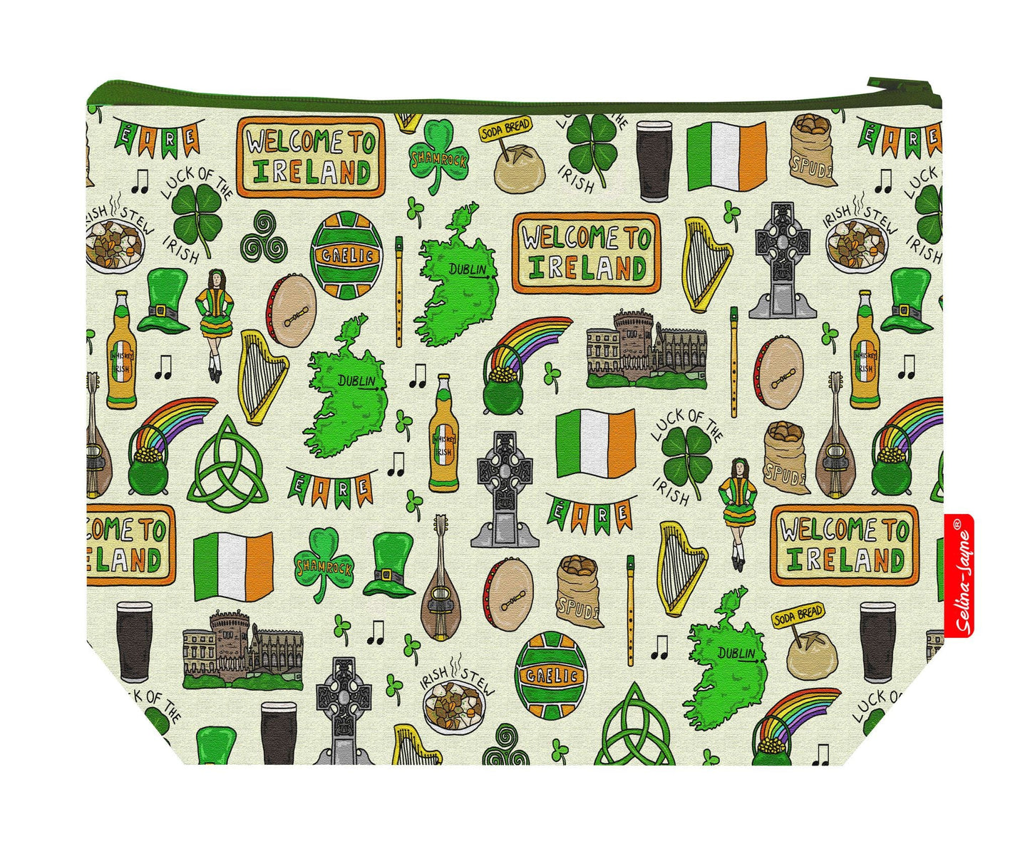 Premium 29cm Irish heritage wash bag perfect for Ireland lovers