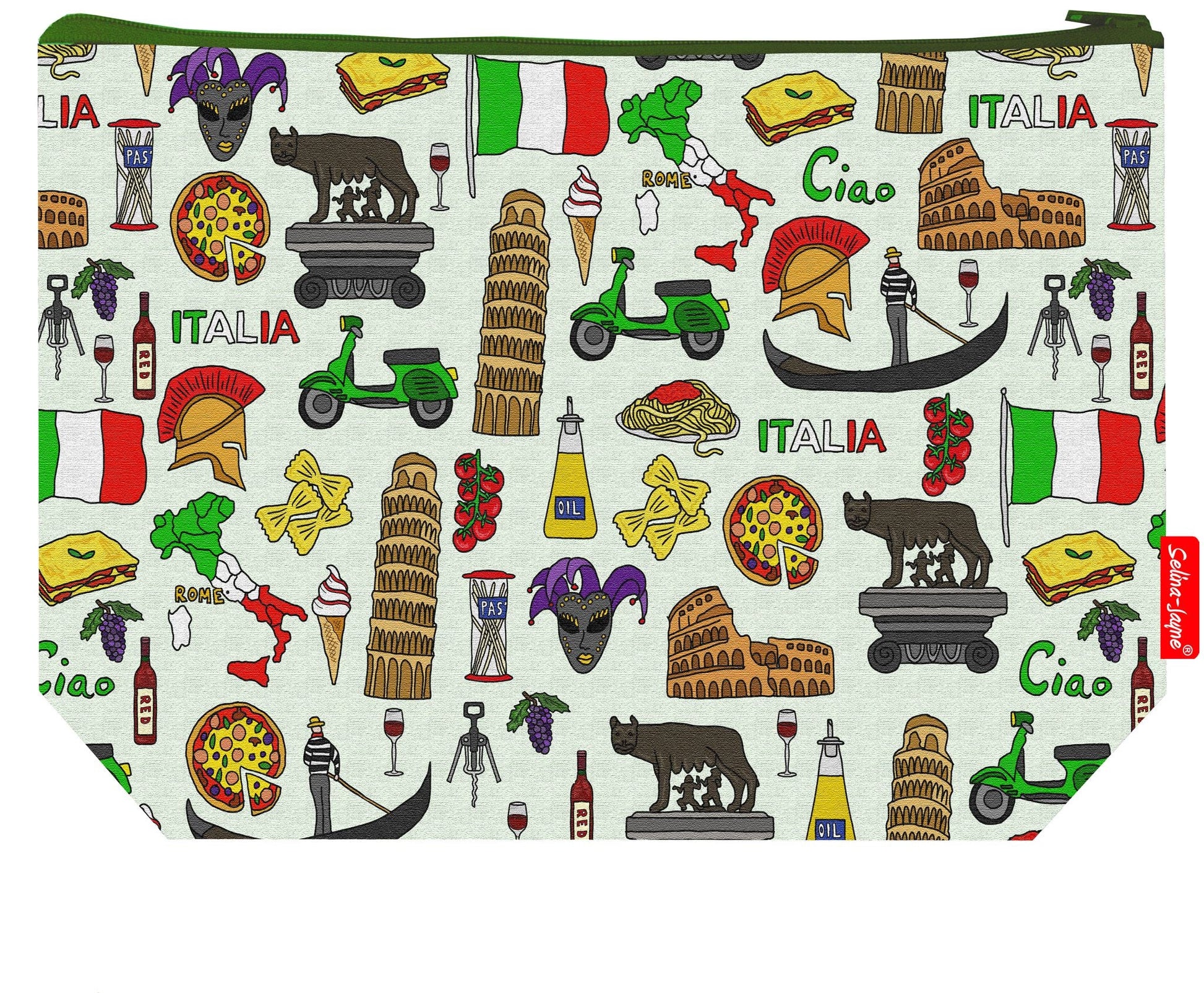 Premium 29cm Italian travel wash bag perfect for Italy lovers
