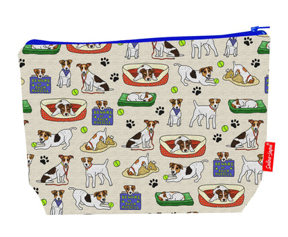 Premium 29cm dog lover wash bag perfect for Jack Russell enthusiasts