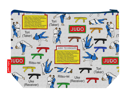 Judo toiletry bag with vibrant HD print and washable lining by Selina-Jayne Designs