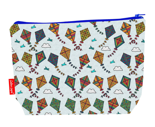 Kites toiletry bag with vibrant HD print and washable lining by Selina-Jayne Designs