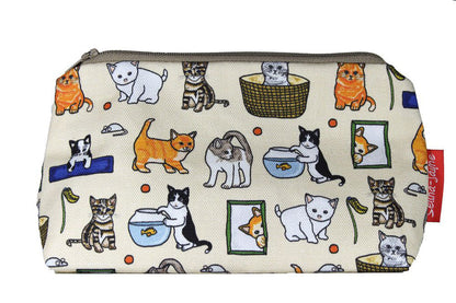 Premium Kittens makeup bag featuring wipe-clean lining and colourfast HD print, perfect cat lover gift