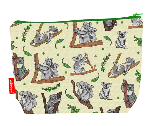 Koala bear toiletry bag with vibrant HD print and washable lining by Selina-Jayne Designs