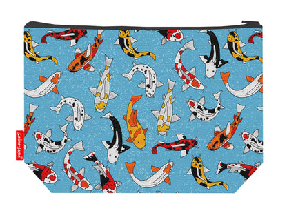 Koi carp toiletry bag with vibrant HD print and washable lining by Selina-Jayne Designs