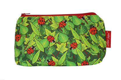 Premium Ladybirds makeup bag featuring wipe-clean lining and colourfast HD print, perfect nature lover gift