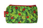 Ladybirds cosmetic bag with charming nature illustration on durable polyester fabric with colour-coordinated zipper
