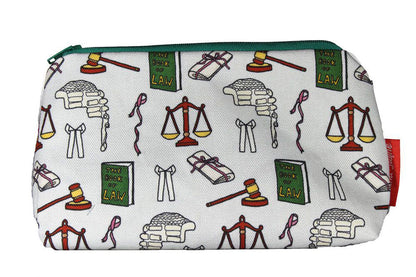 Premium Lawyer makeup bag featuring wipe-clean lining and colourfast HD print, perfect legal professional gift