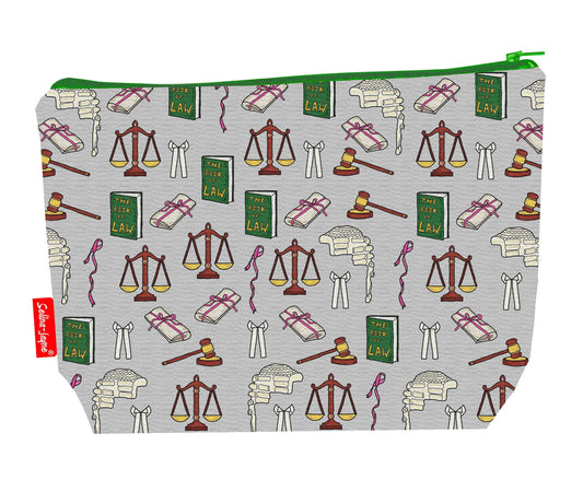 Lawyers toiletry bag with vibrant HD print and washable lining by Selina-Jayne Designs