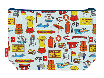 Lifeguard toiletry bag with vibrant HD print and washable lining by Selina-Jayne Designs