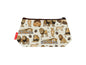 Lions cosmetic bag with majestic wildlife illustration on durable polyester fabric with colour-coordinated zipper