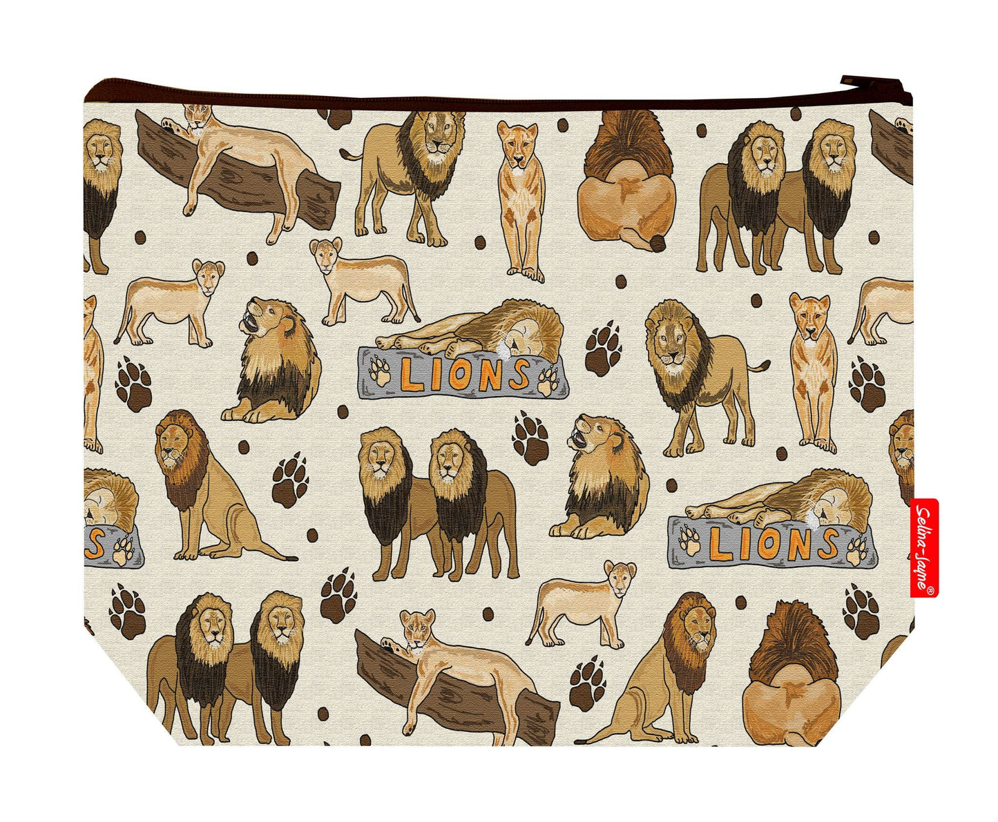 Premium 29cm wildlife lover wash bag perfect for lion enthusiasts