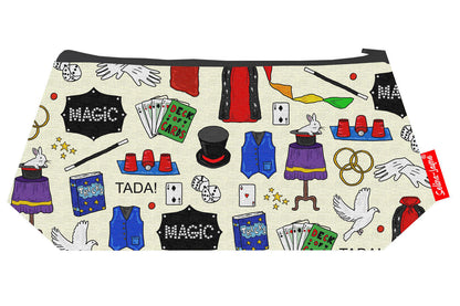 Compact magician cosmetic bag perfect for magic enthusiasts, featuring colourfast print and easy-care design