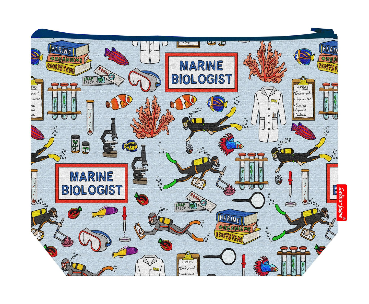 Premium 29cm ocean science wash bag perfect for marine biologists