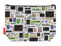 Mathematician toiletry bag featuring mathematical symbols and equations with washable lining