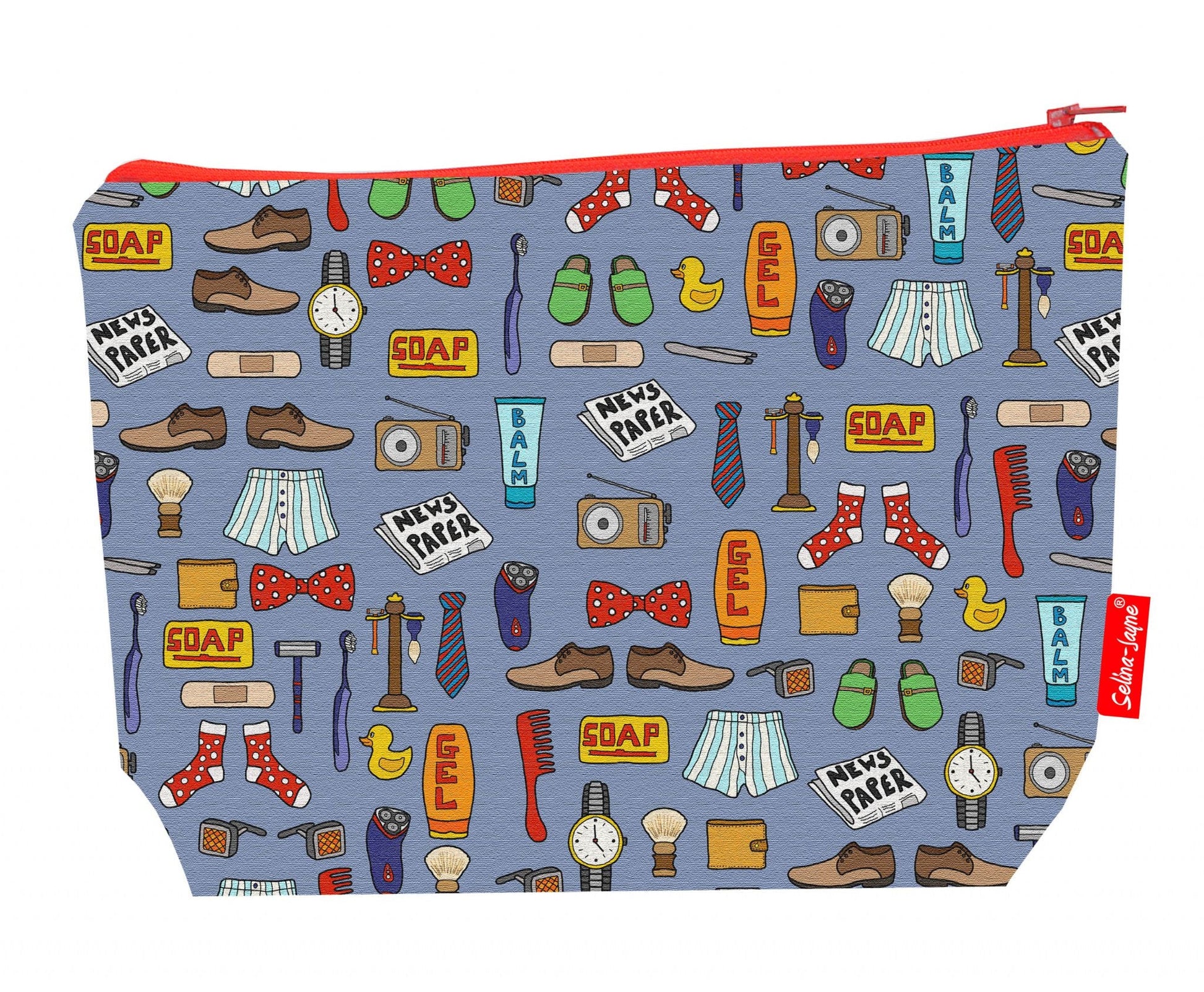 Premium 29cm wash bag with masculine design, perfect for men's grooming essentials