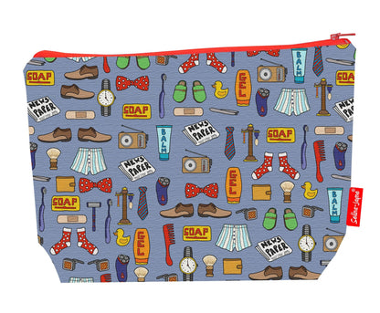 Premium 29cm wash bag with masculine design, perfect for men's grooming essentials