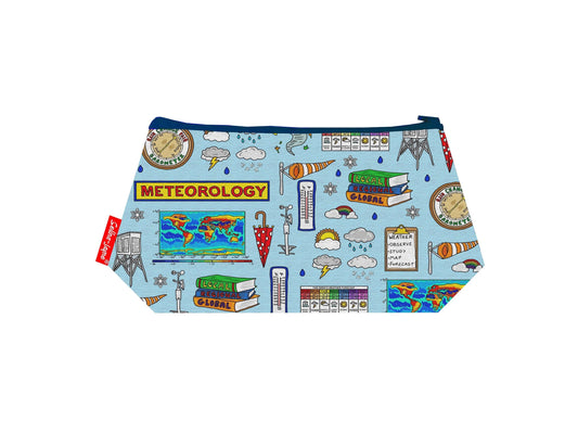 Meteorologist cosmetic bag with vibrant HD print by Selina-Jayne, 17.5cm weather science makeup bag with wipe-clean lining