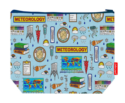 Premium 29cm wash bag with weather forecast design, perfect for meteorologists and weather enthusiasts