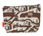 Moles toiletry bag featuring charming garden moles with washable lining