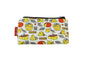 Mouse and Cheese cosmetic bag by Selina-Jayne featuring whimsical mouse graphics, colour-coordinated zipper, and compact 17.5cm design