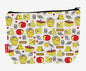 Mouse and Cheese toiletry bag featuring cute mice and cheese motifs with washable lining