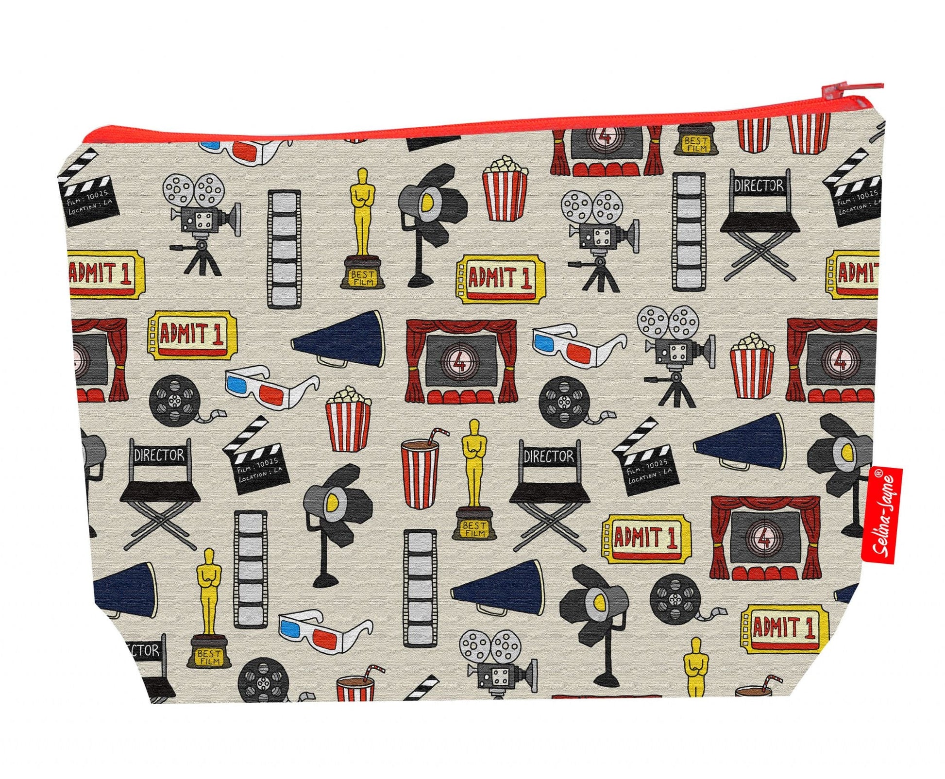 Premium 29cm wash bag with movie design, perfect for film lovers and cinema enthusiasts