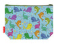 Narwal toiletry bag with Arctic whale design showing washable lining and zip closure