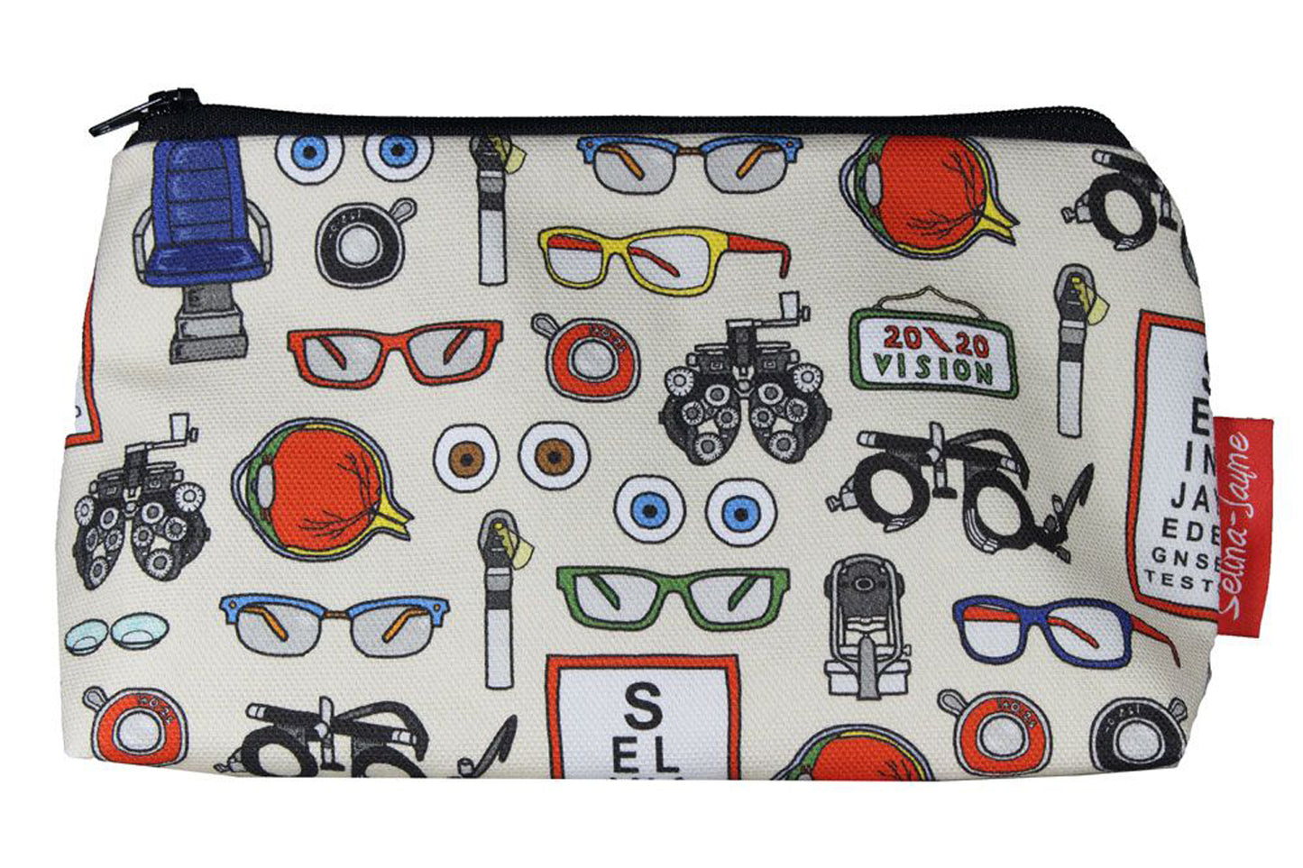 Compact Opticians makeup bag with wipe-clean lining, perfect gift for opticians and eyecare professionals