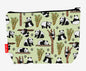 Panda Bear toiletry bag with giant panda design showing washable lining and zip closure