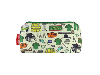 Paramedic cosmetic bag by Selina-Jayne featuring vibrant emergency services graphics, colour-coordinated zipper, and compact 17.5cm design