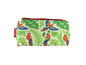 Parrots cosmetic bag by Selina-Jayne featuring vibrant tropical bird graphics, colour-coordinated zipper, and compact 17.5cm design