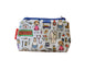 Pediatrician cosmetic bag by Selina-Jayne featuring vibrant children's healthcare graphics, colour-coordinated zipper, and compact 17.5cm design