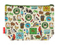 Pets toiletry bag with animal lover design showing washable lining and zip closure